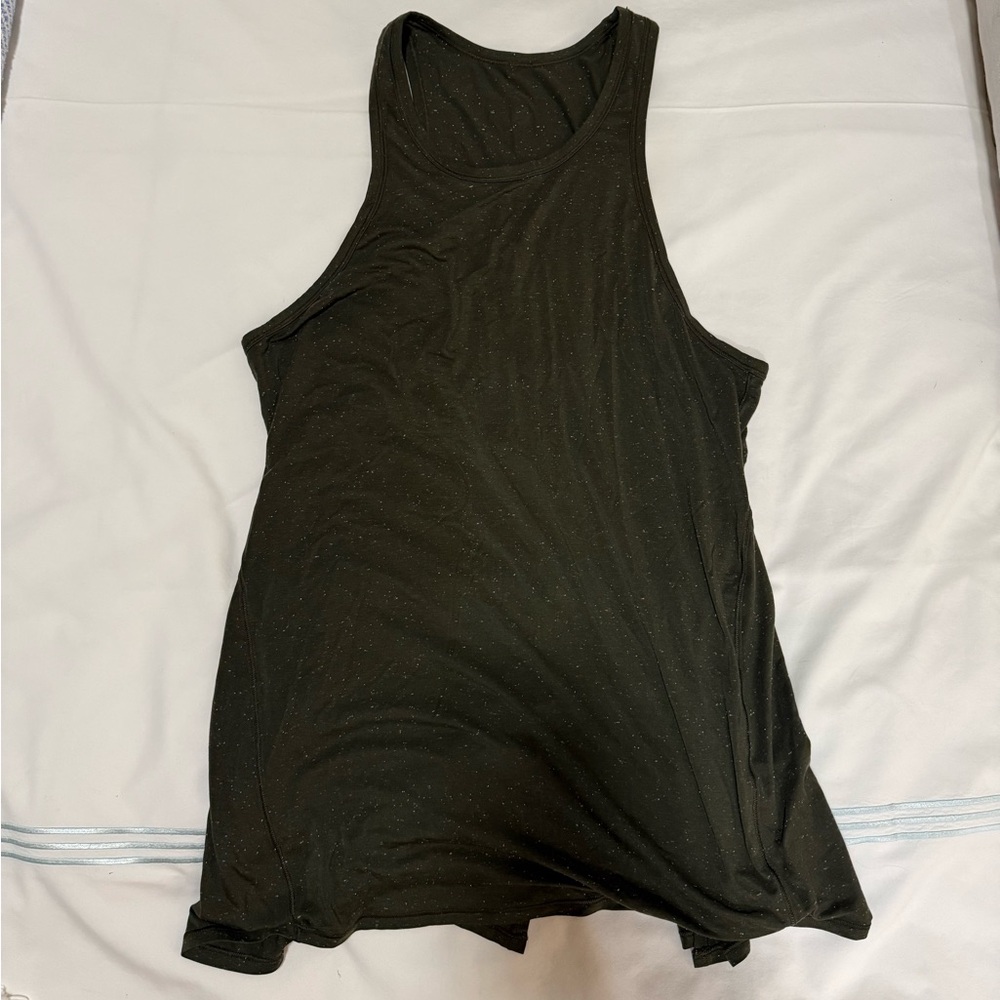 Dark green Lululemon tank top size 8 with an open back